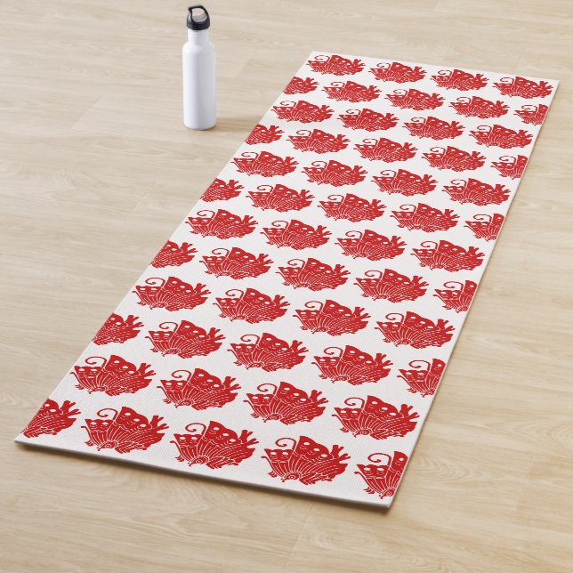 Asian Butterfly Japanese Kamon Design Yogamatte (Beispiel)