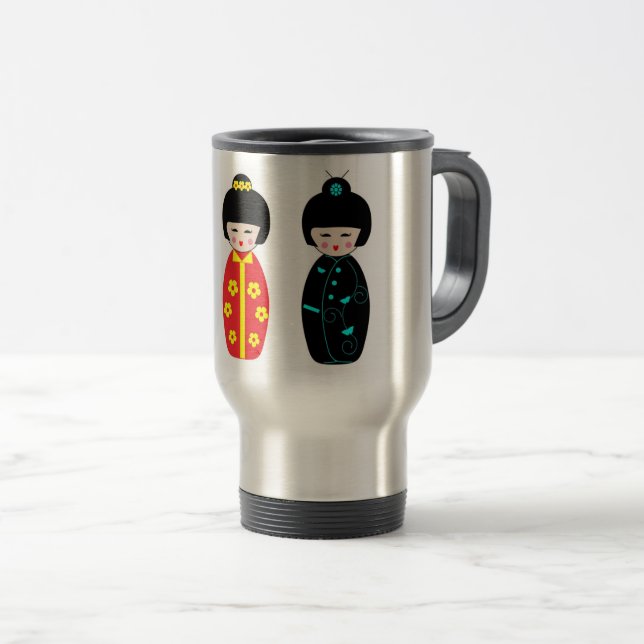 Asian Dolls Reisebecher (VorderseiteRechts)