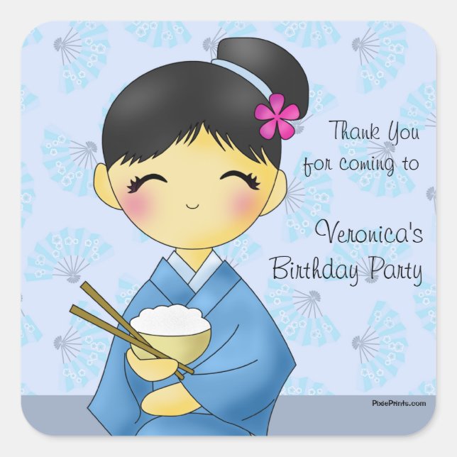 Asian Dream - Square Sticker (Vorderseite)