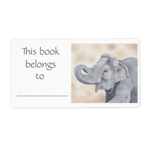 Asian Elephant Book Label
