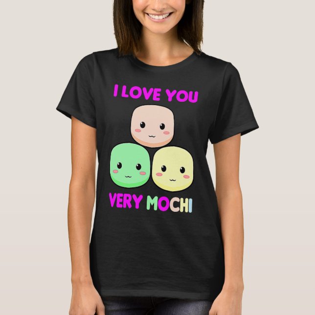 Asian Food Japanese Dish Mochi Dessert Rice Cake J T-Shirt (Vorderseite)