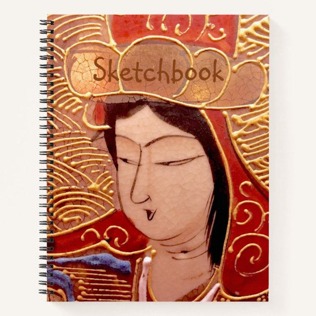 Asian Geisha Sketchbook Notizbuch (Vorderseite)