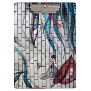 Asian Girl Graffiti Klemmbrett