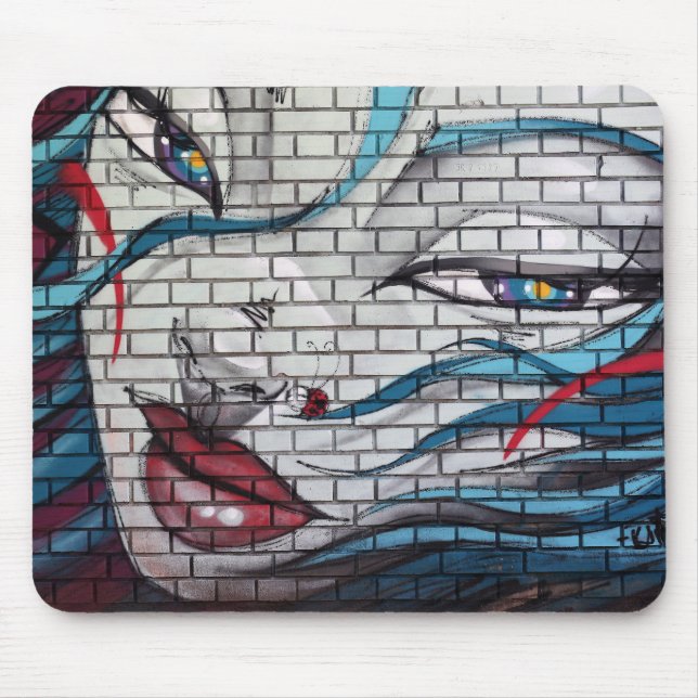Asian Girl Graffiti Mousepad (Vorne)