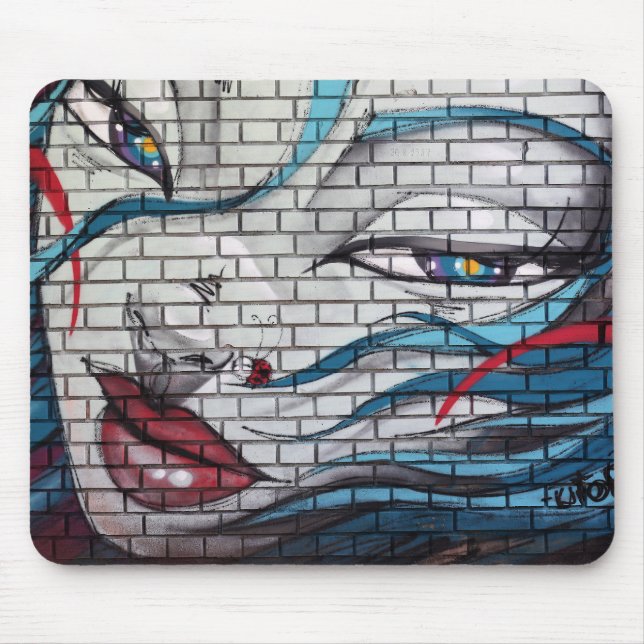 Asian Girl Graffiti Mousepad (Vorne)