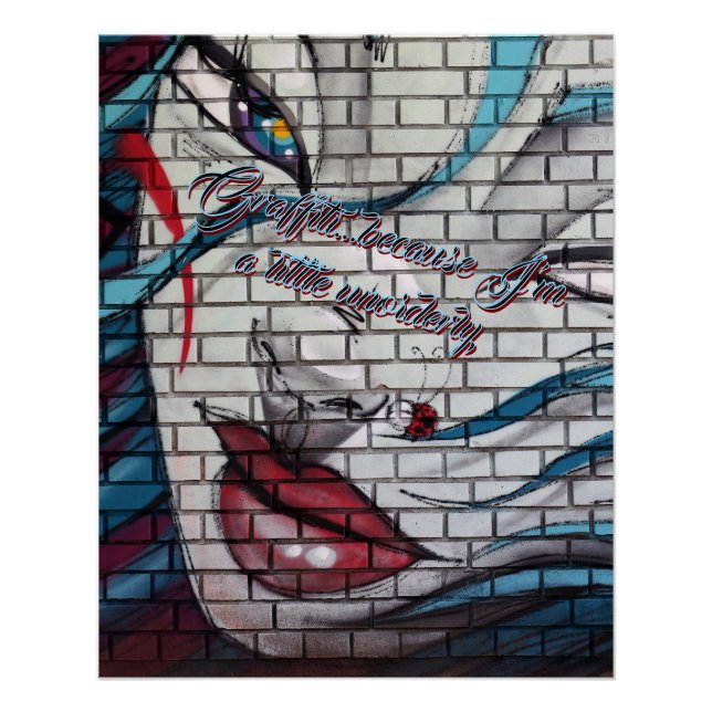 Asian Girl Graffiti Poster (Vorderseite)