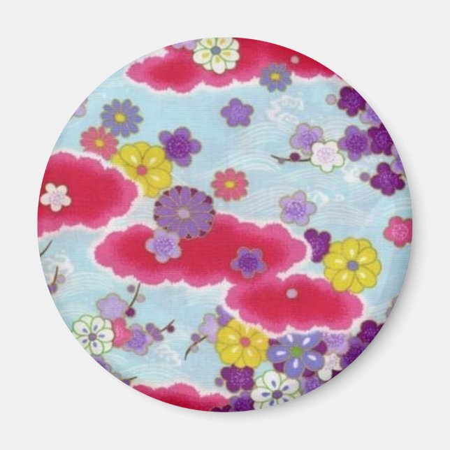 Asian Kimono Floral Magnet (Vorne)
