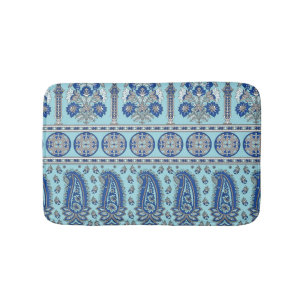 Asian Paisley Border: Traditionelles Design. Badematte