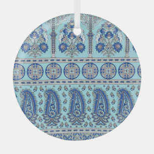 Asian Paisley Border: Traditionelles Design. Ornament Aus Glas