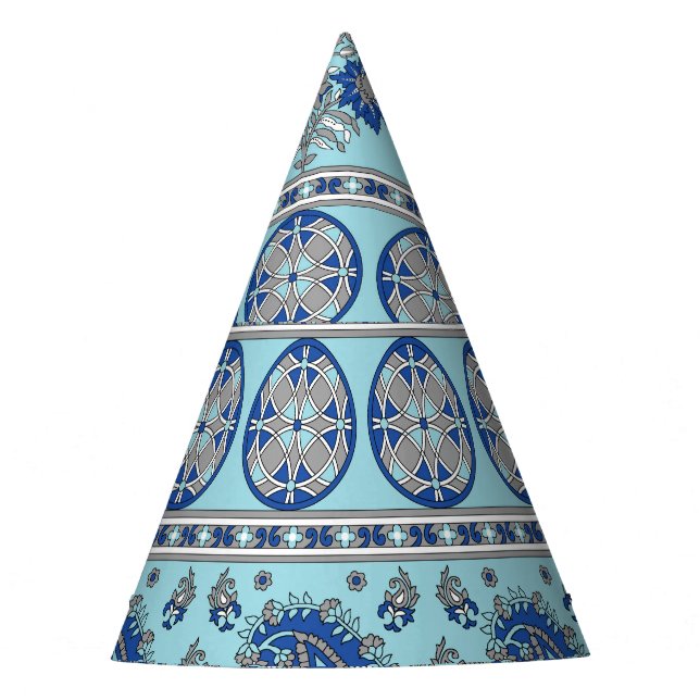 Asian Paisley Border: Traditionelles Design. Partyhütchen (Vorderseite)