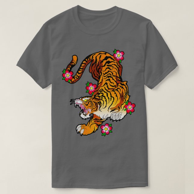Asian Tiger Roar T-Shirt (Design vorne)