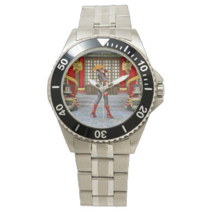 Asian Warrior Maiden Armbanduhr