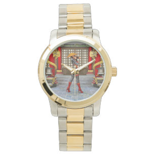 Asian Warrior Maiden Armbanduhr