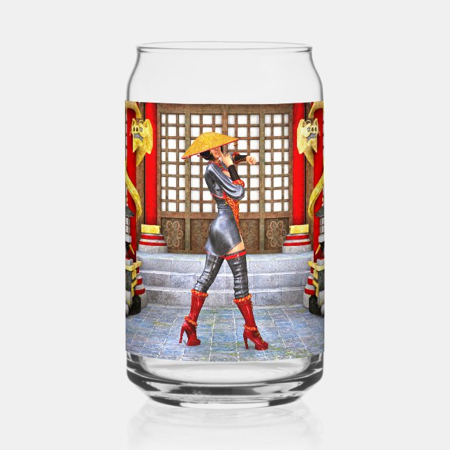 Asian Warrior Maiden Dosenglas (Vorderseite)
