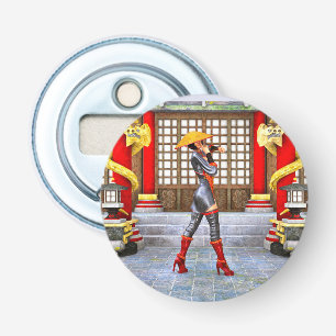 Asian Warrior Maiden Flaschenöffner