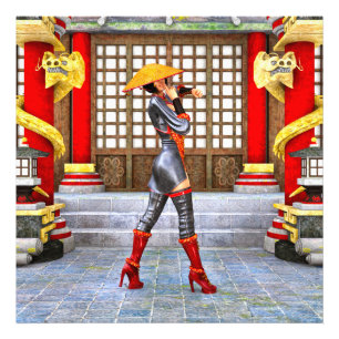 Asian Warrior Maiden Fotodruck