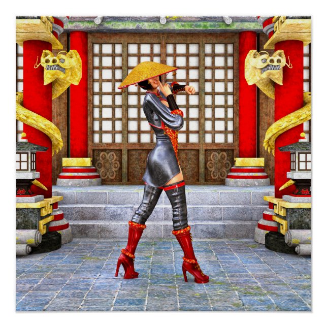 Asian Warrior Maiden Poster (Vorderseite)