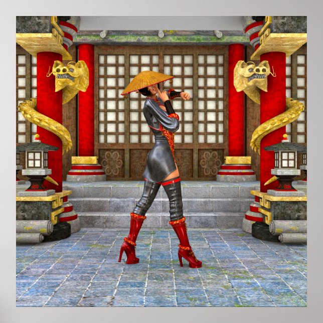 Asian Warrior Maiden Poster (Vorne)