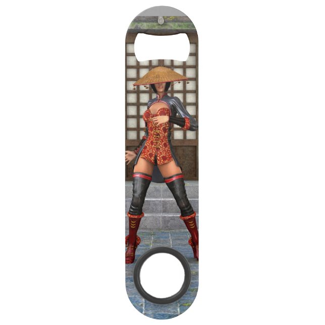 Asian Warrior Maiden Speedflaschenöffner (Vorderseite)
