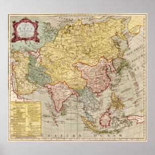 AsiaPanoramic MapAsia 9 Poster