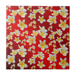 asiatisch, gelb, weiß, blühen, hell, gold, floral fliese