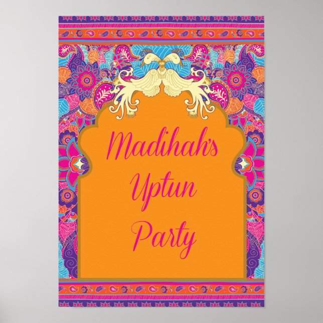 Asiatisch - Hochzeit - Mehndi - Henna - Poster (Vorne)