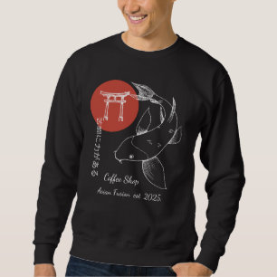 Asiatisch inspirierter personalisierter Koi-Fisch Sweatshirt