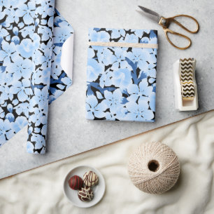 Asiatisch-Japanische Blaukirschenbroschüre Geschenkpapier