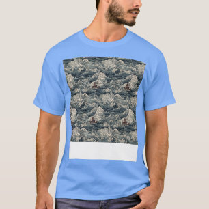 Asiatisch Nahtloses Muster Alt-Japanisch Chinesisc T-Shirt