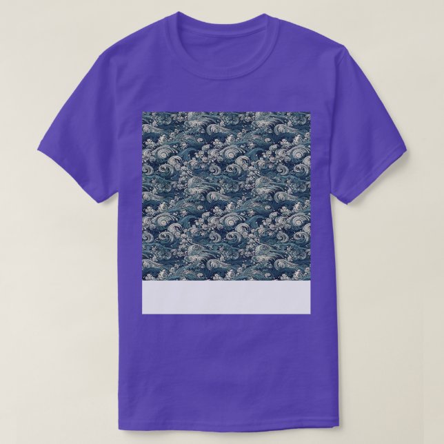Asiatisch Nahtloses Muster Alt-Japanisch Chinesisc T-Shirt (Design vorne)