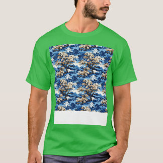 Asiatisch Nahtloses Muster Alt-Japanisch Chinesisc T-Shirt
