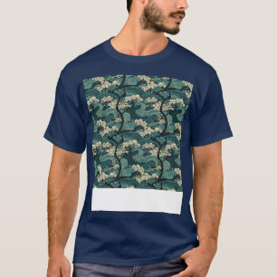 Asiatisch Nahtloses Muster Alt-Japanisch Chinesisc T-Shirt