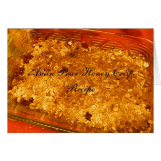 Asiatische Birnen-Honig-Chip-Rezept-Karte