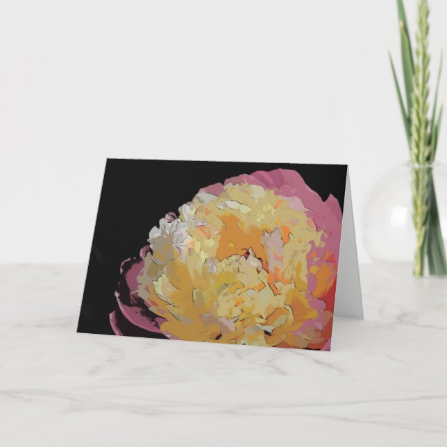 Asiatische Blume Karte (Vorderseite)