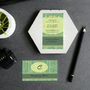 Asiatische Chic Monogram-Visitenkarte Visitenkarte