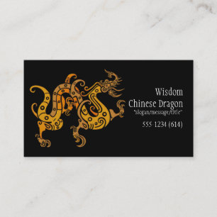Asiatische chinesische goldene visitenkarte