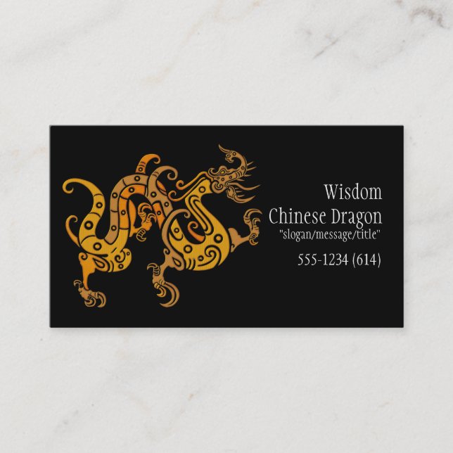 Asiatische chinesische goldene visitenkarte (Vorderseite)