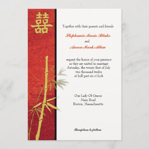Asiatische Doppelglücklichkeit Red Wedding Einladu Einladung