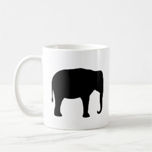 Asiatische Elefanten-Silhouetten   Wildtiere Kaffeetasse