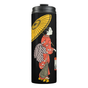 Asiatische Frau Thermal Tumbler Thermosbecher