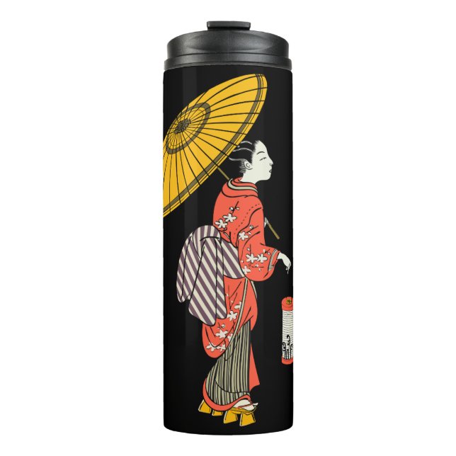 Asiatische Frau Thermal Tumbler Thermosbecher (Vorderseite)