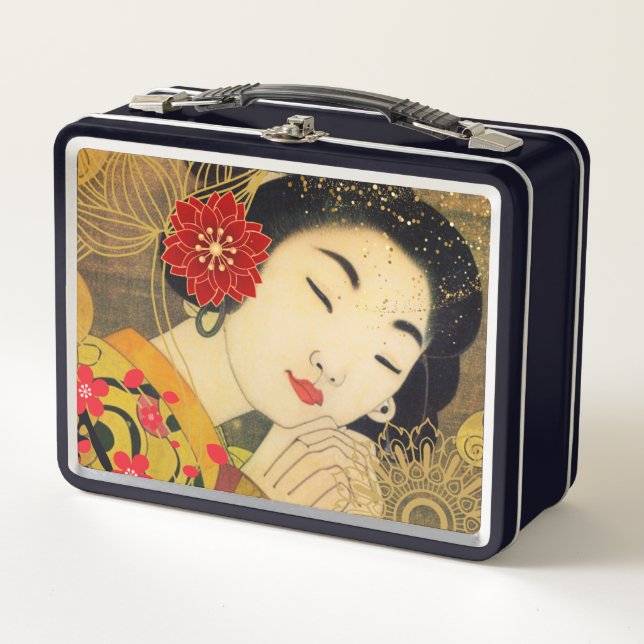 Asiatische Frauensammlung Metall Brotdose (Vorderseite)
