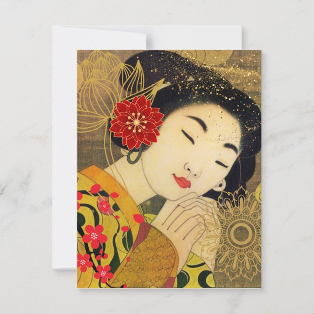 Asiatische Frauensammlung Mitteilungskarte (Vorderseite)