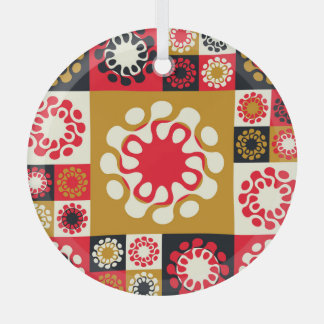 Asiatische Gold roten Mosaik, ethnischer Stil. Ornament Aus Glas