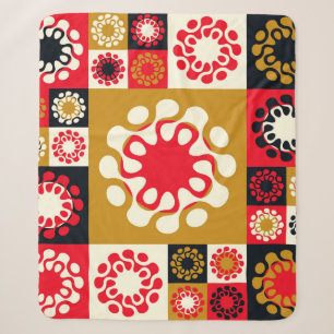 Asiatische Gold roten Mosaik, ethnischer Stil. Sherpadecke