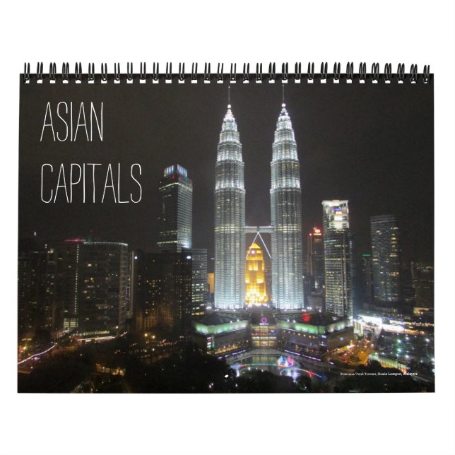 asiatische Hauptstädte (mit Standorten) 2026 Kalender (Titelbild)