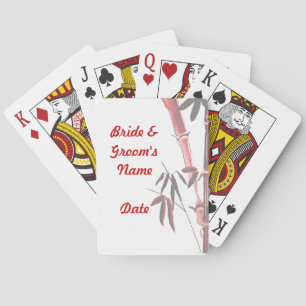 Asiatische Hochzeitsplatte mit Kartenfavoriten Spielkarten