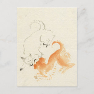 Asiatische Hund Vintage Postkarte