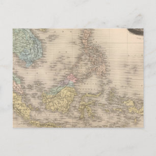 Asiatische Inselgruppe Indochina Postkarte