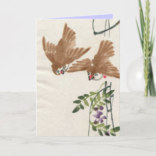 Asiatische inspirierte Vintage Karten - kleine